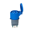 Adattatore Elettrico Industriale Spina Italiana 16a 220V Presa CEE Blu