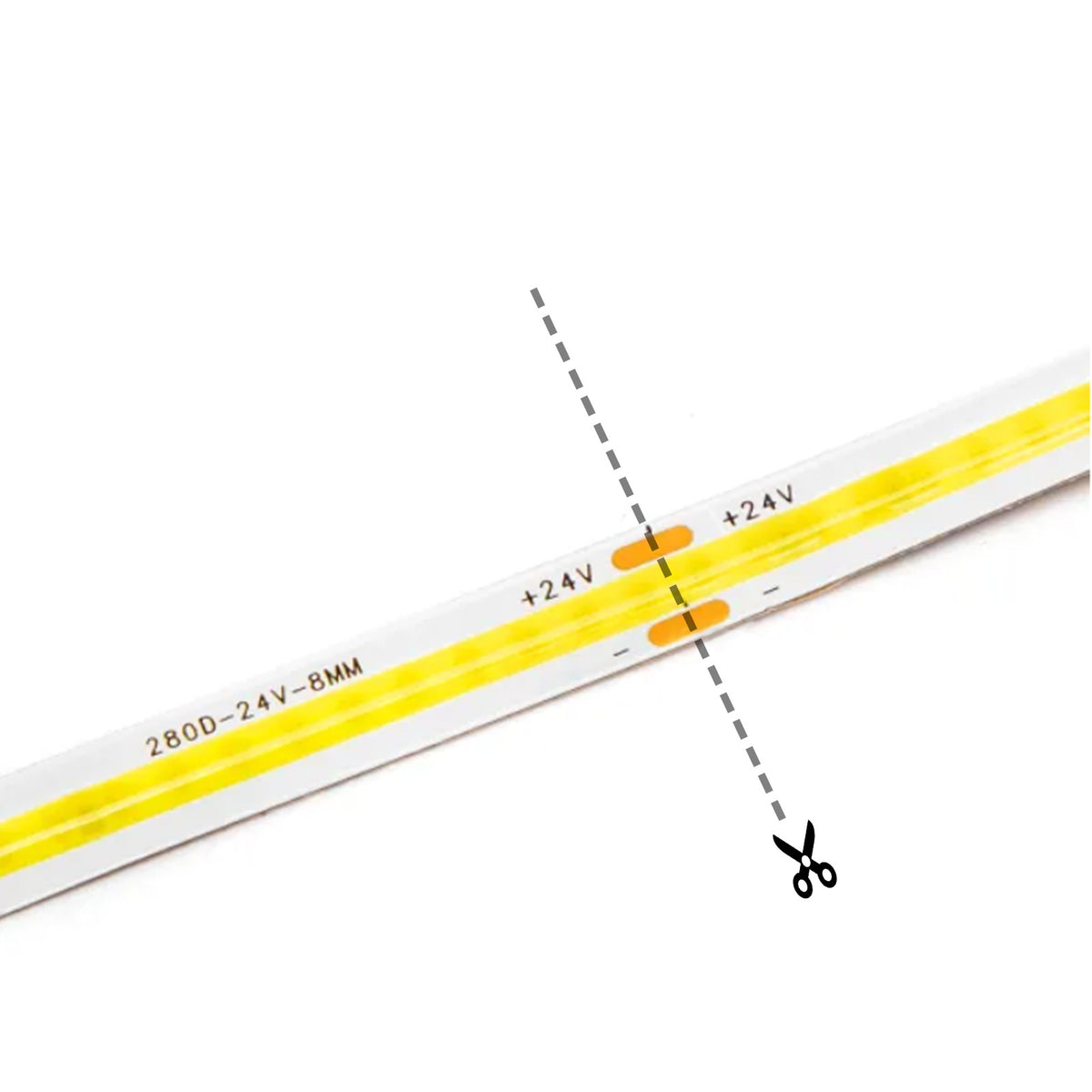 Striscia Led COB ENJOY 10W/MT 24V IP20 8mm Luce 4000K 5MT