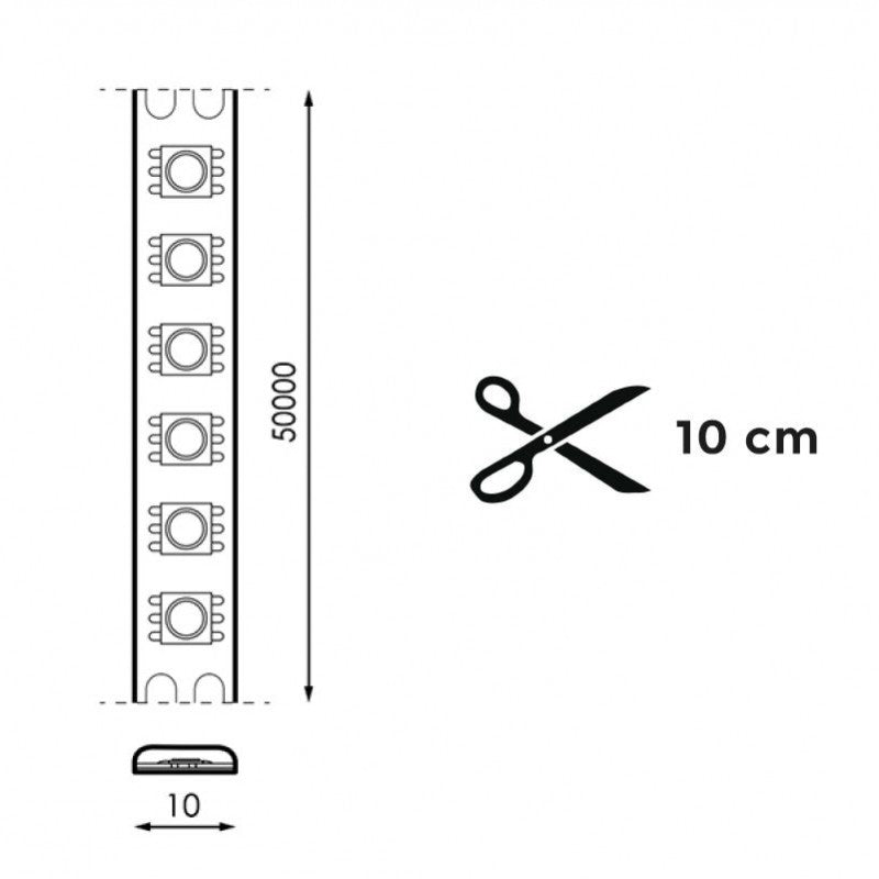 Striscia Led BERGAMO 220V SMD 2835 17W/mt 2700K IP65 50MT