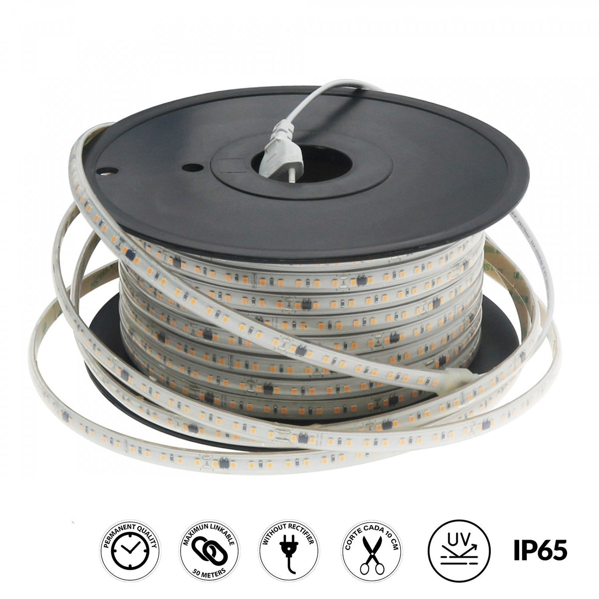 Striscia Led BERGAMO 220V SMD 2835 17W/mt 4000K IP65 50MT