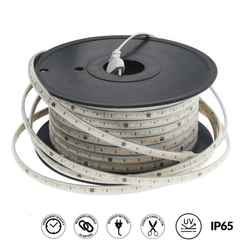 Striscia Led BERGAMO 220V SMD 2835 17W/mt 4000K IP65 50MT