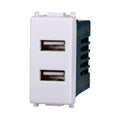 Presa Doppia USB Type-A 5Vdc 2.1A Compatibile Vimar Plana Ettroit