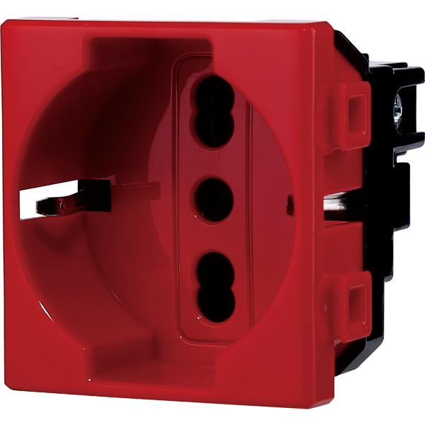 Presa Schuko Rossa Compatibile Bticino Matix Ettroit
