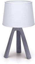 Lampada da Tavolo Abat Jour Aigostar E14 in Resina - Bianco e Silver