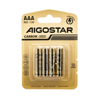 Batterie Aigostar AAA Ministilo Zinco Carbone 1.5V Confezione da 4 Pile