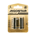 Batterie Aigostar Mezza Torcia C Zinco Carbone 1.5V Confezione da 2 Pile