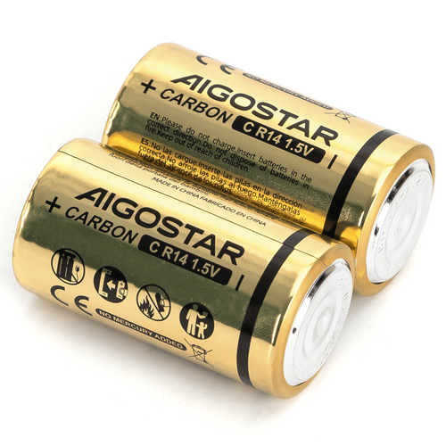 Batterie Aigostar Mezza Torcia C Zinco Carbone 1.5V Confezione da 2 Pile