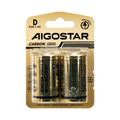 Batterie Aigostar Torcia D Zinco Carbone 1.5V Confezione da 2 Pile