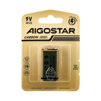 Batterie Aigostar Zinco Carbone 9V Confezione da 1 Pila