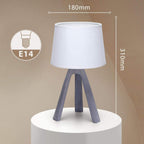 Lampada da Tavolo Abat Jour Aigostar E14 in Resina - Bianco e Silver