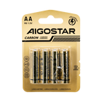 Batterie Aigostar AA Stilo Zinco Carbone 1.5V Confezione da 4 Pile