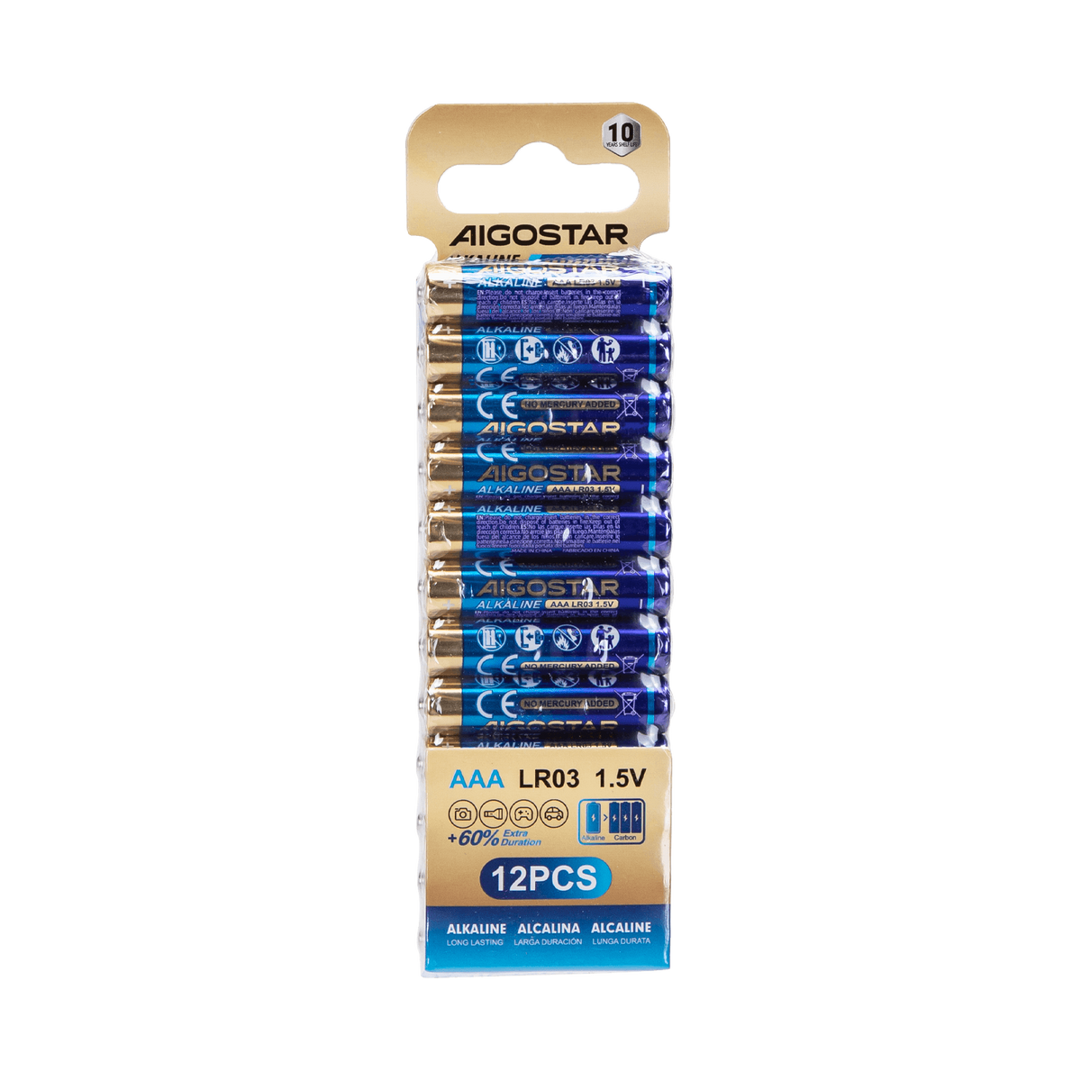 Batterie Aigostar AAA Ministilo 1.5V Confezione da 12 Pile Alcaline