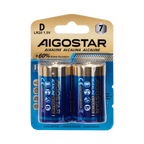 Batterie Aigostar Torcia 1.5V Confezione da 2 Pile Alcaline