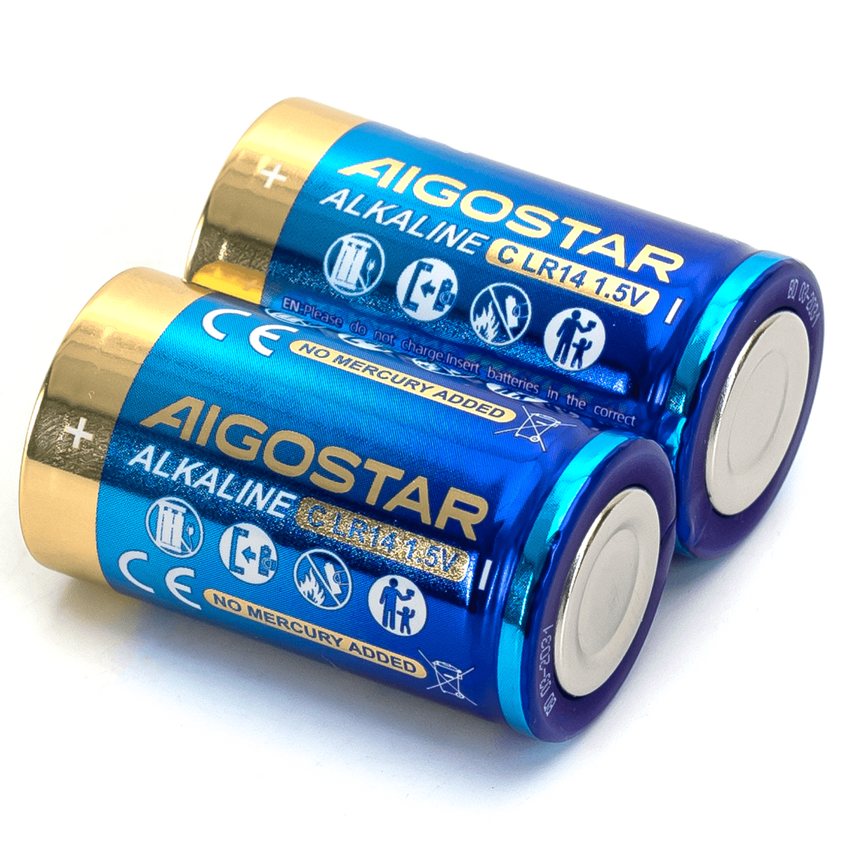 Batterie Aigostar C Mezzatorcia 1.5V Confezione da 2 Pile Alcaline