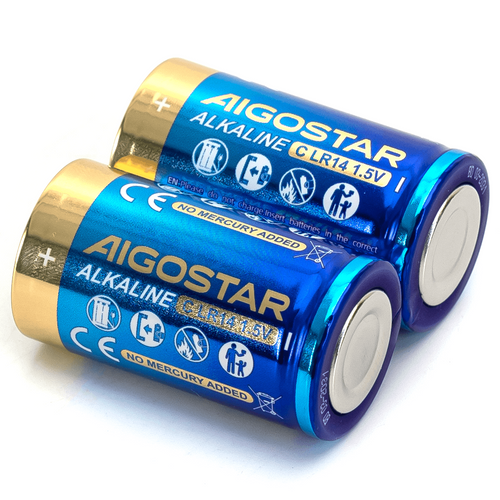 Batterie Aigostar C Mezzatorcia 1.5V Confezione da 2 Pile Alcaline