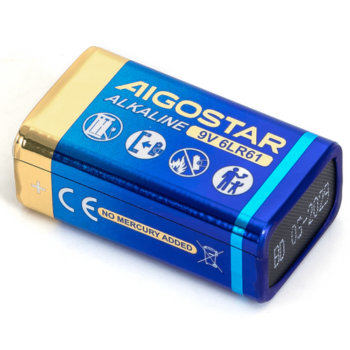 Batterie Aigostar Alcaline 9V Confezione da 1 Pila Alcaline