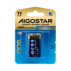 Batterie Aigostar Alcaline 9V Confezione da 1 Pila Alcaline