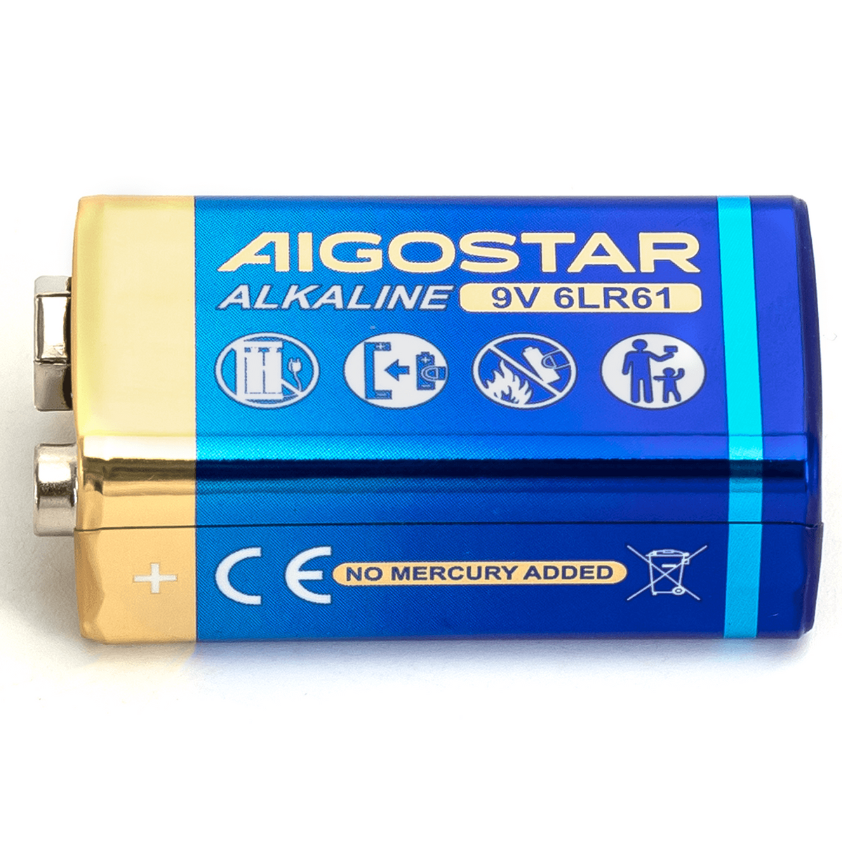 Batterie Aigostar Alcaline 9V Confezione da 1 Pila Alcaline