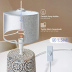 Lampada da Tavolo Abat Jour Aigostar E14 in Ceramica - Marrone
