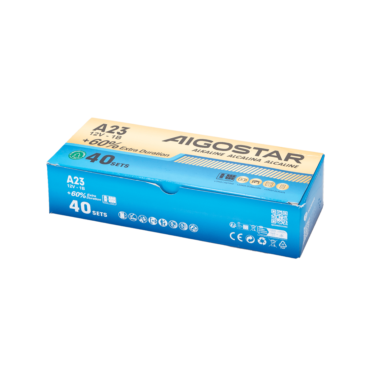 Pack 40 Blister da 1 Batteria Aigostar Alcaline 23A MN21 12V
