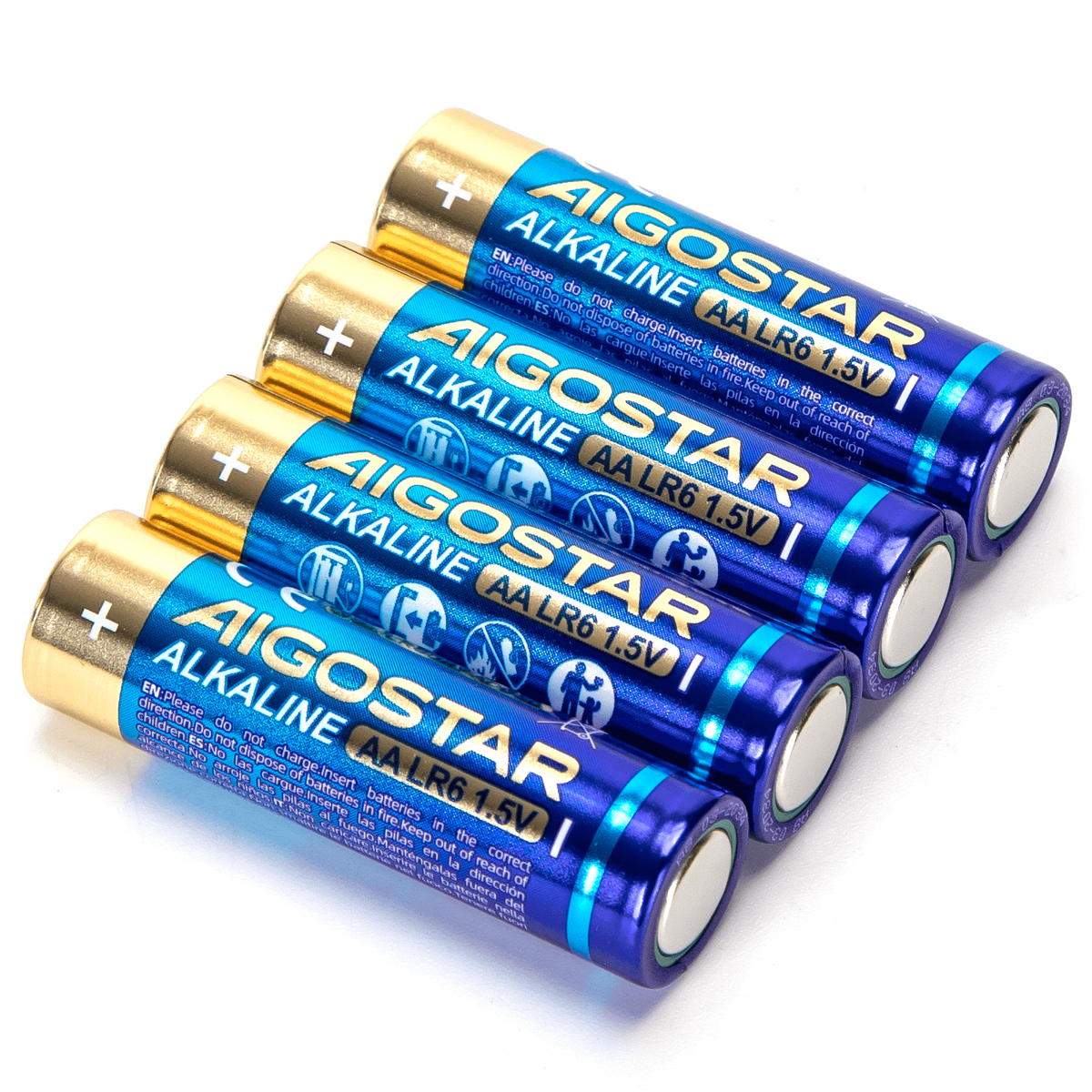 Batterie Aigostar AA Stilo 1.5V Confezione da 4 Pile Alcaline