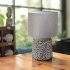 Lampada da Tavolo Abat Jour Aigostar E14 in Ceramica - Marrone