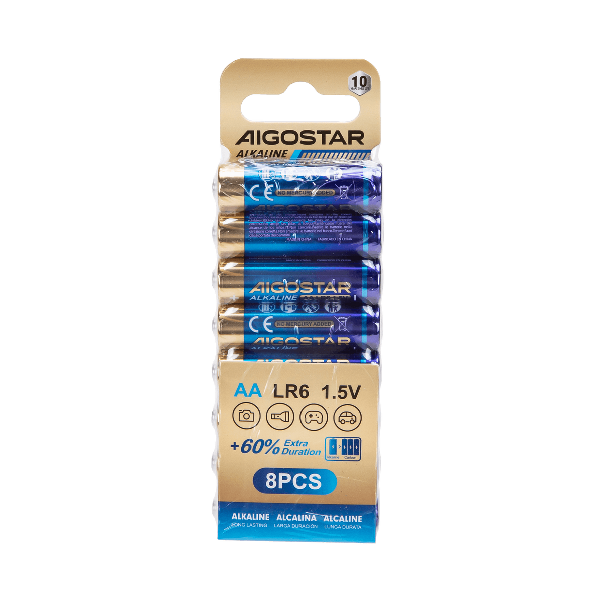 Pack 30 Blister da 8 Batterie Aigostar AA Stilo 1.5V Alcaline