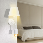 Applique In Metallo Bianca Per Camera da Letto Comodino GU10 e E27