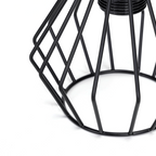 Applique In Metallo Nera Gabbia 1 x E27 Vintage Industriale