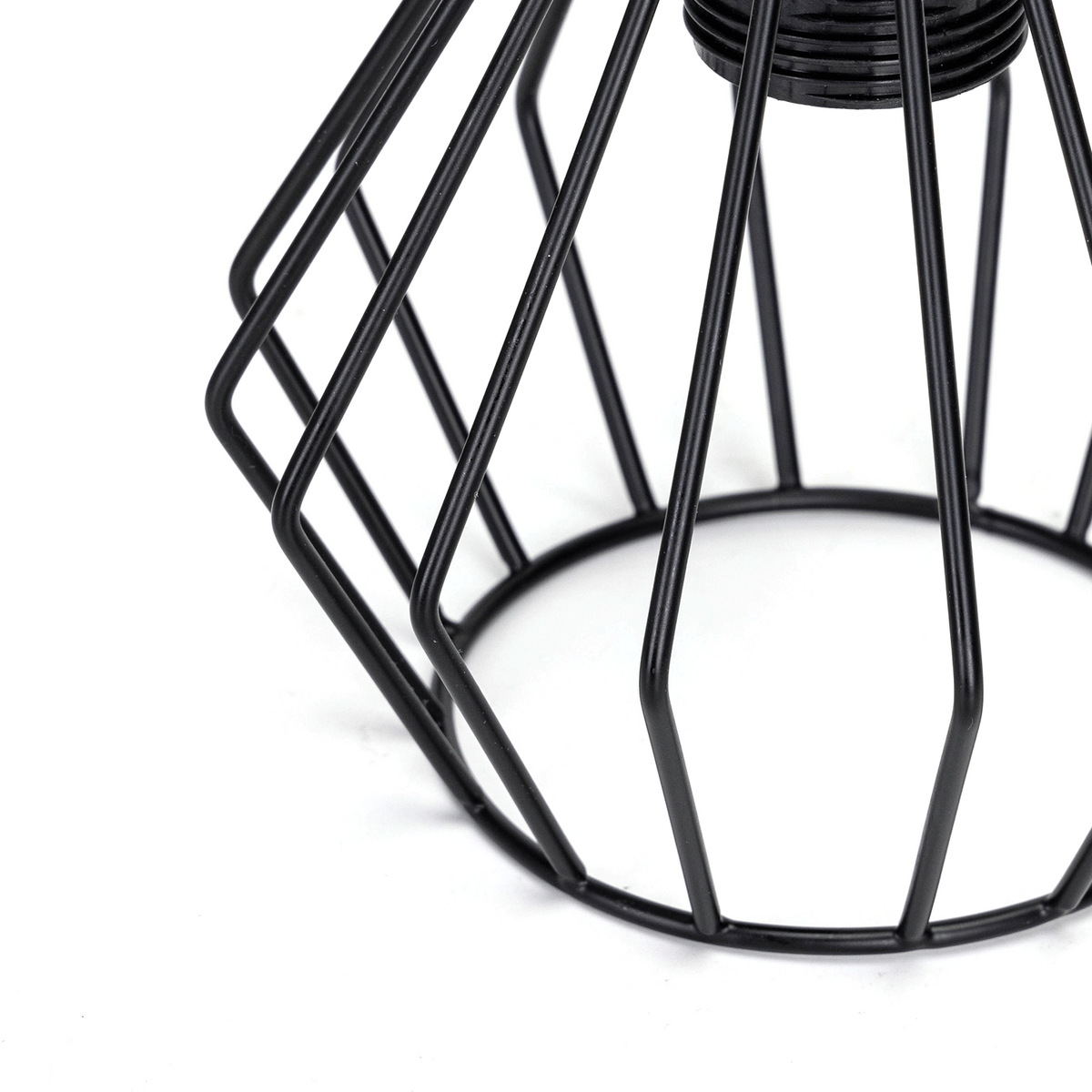 Applique In Metallo Nera Gabbia 1 x E27 Vintage Industriale