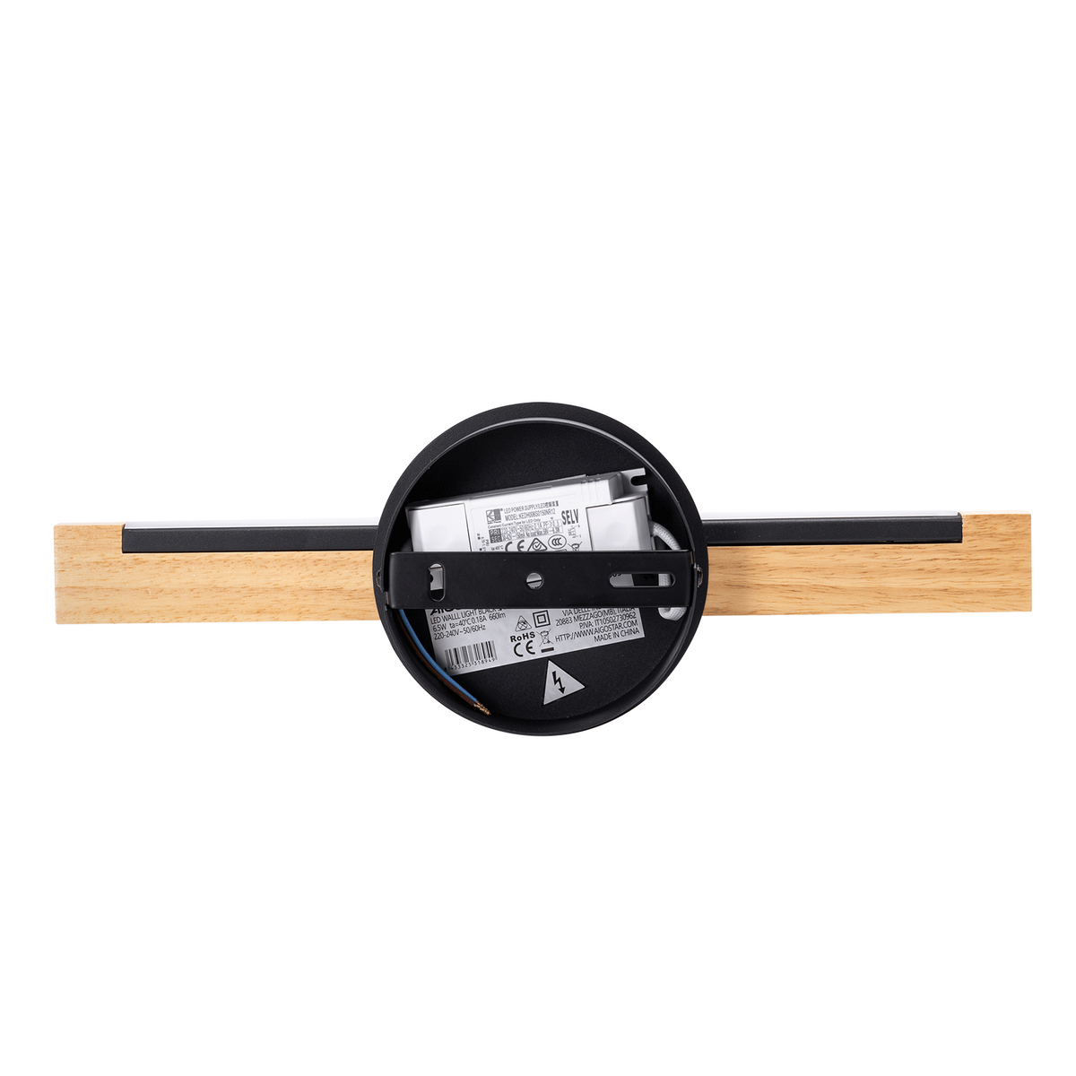 Applique Led In Legno e Metallo 6,5W Luce Fredda 6500K
