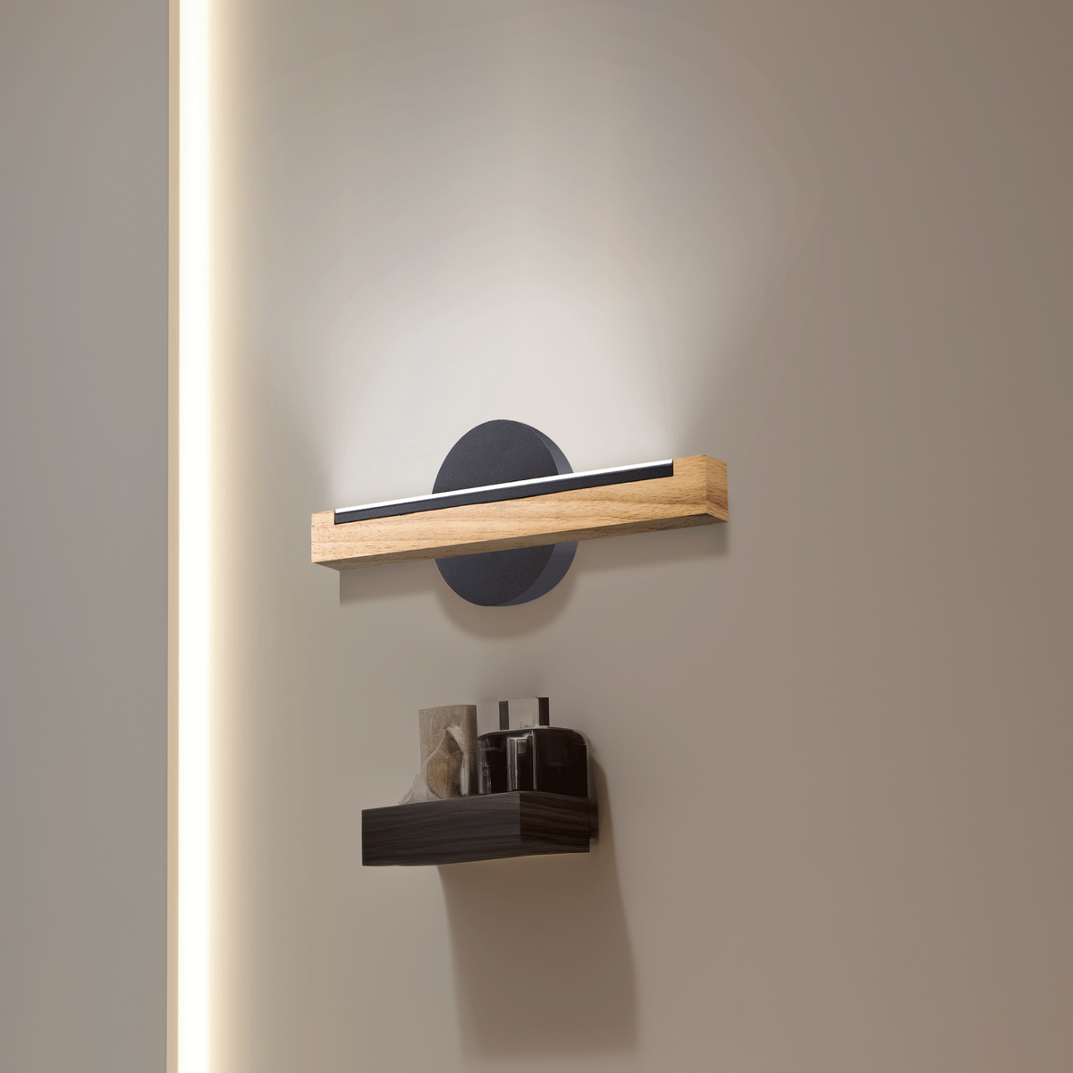 Applique Led In Legno e Metallo 6,5W Luce Fredda 6500K