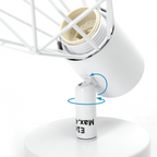 Applique In Metallo Bianca Gabbia 1 x E14 Vintage Industriale