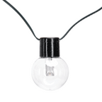 Catena Luminosa Solare 10 Metri + 1,5 Mt Cavo Sfera G50 IP65 8 Modalità 3000K