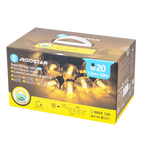 Catena Luminosa Solare 10 Metri + 1,5 Mt Cavo Sfera G50 IP65 8 Modalità 3000K
