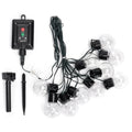 Catena Luminosa Solare 5 Metri + 1,5 Mt Cavo Sfera G50 IP65 8 Modalità RGB