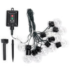 Catena Luminosa Solare 5 Metri + 1,5 Mt Cavo Sfera G50 IP65 8 Modalità RGB