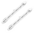 Lampadina Alogena R7S Lineare 118mm 120W Dimmerabile 2 Pezzi Luce Calda