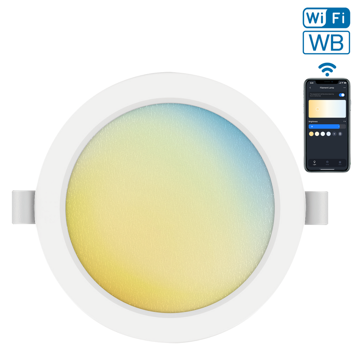 Aigostar Faretto LED da Incasso Intelligenti Wifi 9W Alexa Google Dimmerabile