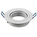 Portafaretto Ghiera Orientabile da incasso 9,1cm GU10 / MR16 Cornice Tonda Bianca