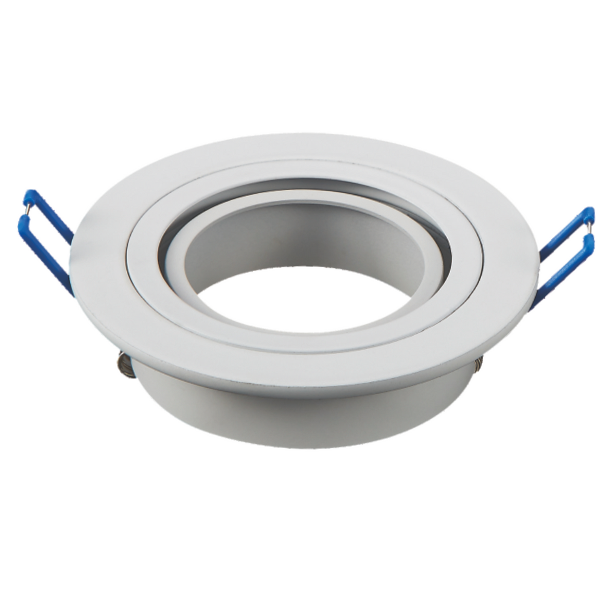 Portafaretto Ghiera Orientabile da incasso 9,1cm GU10 / MR16 Cornice Tonda Bianca