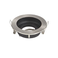 Portafaretto Ghiera Orientabile da incasso 10cm GU10/MR16 Cornice Tonda Nichel Satinato