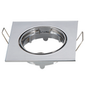Portafaretto Ghiera Orientabile da incasso 8,2cm GU10 / MR16 Cornice Quadrata Cromata