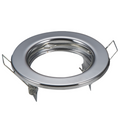 Portafaretto Ghiera da incasso 8cm GU10 / MR16 Tonda Cromata cf 2pz
