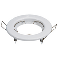 Portafaretto Ghiera da incasso 8cm GU10 / MR16 Tonda Bianca cf 2pz