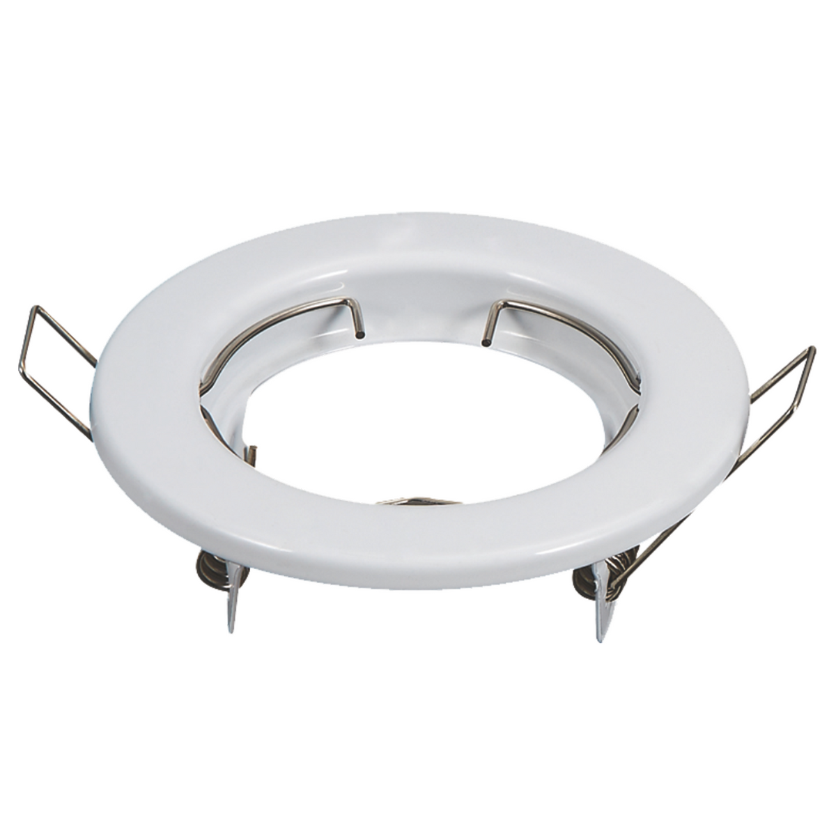 Portafaretto Ghiera da incasso 8cm GU10 / MR16 Tonda Bianca cf 2pz