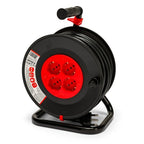 Avvolgicavo Prolunga Elettrica 4 Prese Cavo H05VV-F3G1.5MM2 25 Metri CE