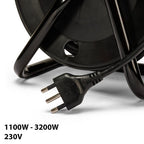 Avvolgicavo Prolunga Elettrica 4 Prese Cavo H05VV-F3G1.5MM2 25 Metri CE
