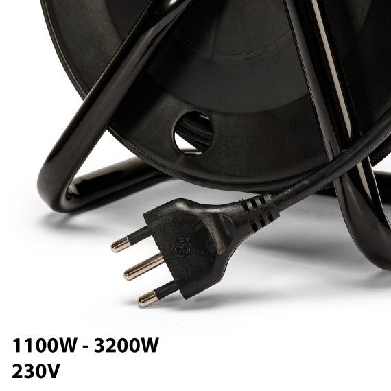 Avvolgicavo Prolunga Elettrica 4 Prese Cavo H05VV-F3G1.5MM2 25 Metri CE