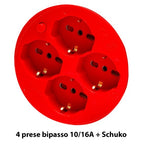 Avvolgicavo Prolunga Elettrica 4 Prese Cavo H05VV-F3G1.5MM2 50 Metri CE